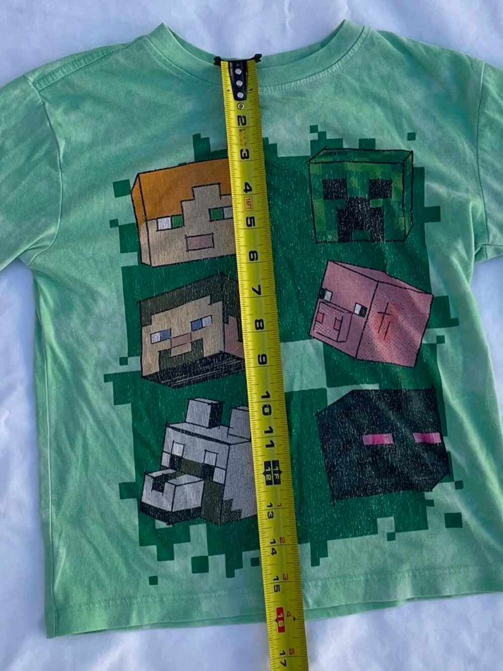 MINE CRAFT Boy’s Green Short Sleeve Shirt, Unknown Size